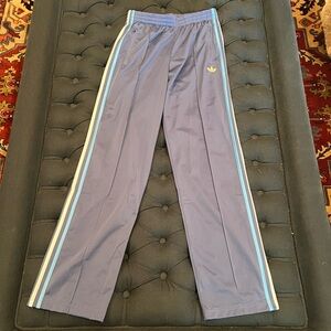 Adidas Men's Blue Joggers with Stripes